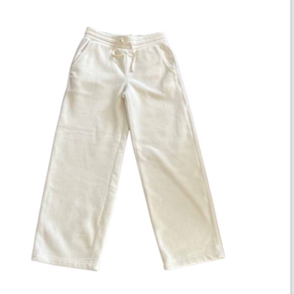 Gap Fleece Sweatpants Wide leg White Size S